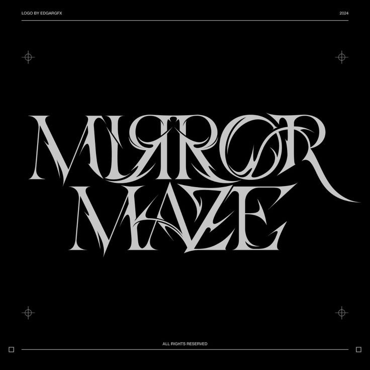 mirror maze logo by edgargfx custom type